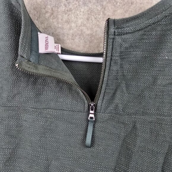 Merona Gray 3/4 Sleeve Textured Tunic Top XS 100% Cotton - Picture 5 of 9